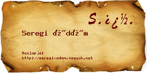 Seregi Ádám névjegykártya