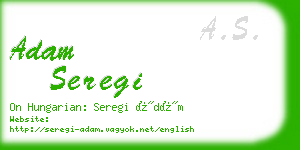 adam seregi business card